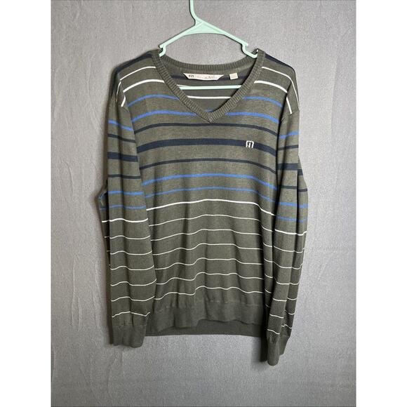 Travis Mathew Men’s Gray XL V-Neck Long Sleeve Sweater Pullover Golf Extra Large - Picture 1 of 9